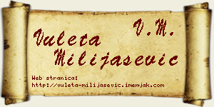 Vuleta Milijašević vizit kartica